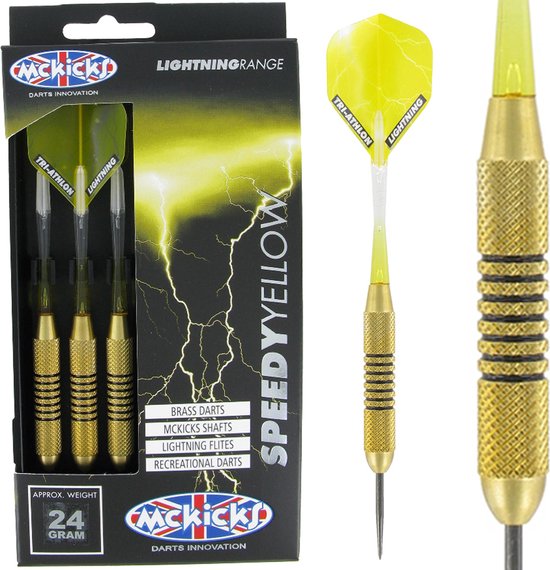 McKicks Speedy Yellow Brass 24 gram steeltip van McKicks