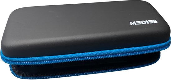 Medies - premium darts case | dart case | darts etui | darts wallet voor 3 pijlen - EVA schok bestendige buitenkant - met lanyard - Blauw van Merkloos