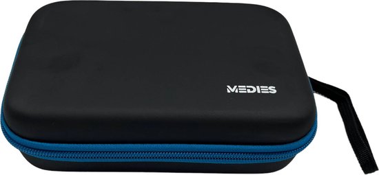 Medies - premium darts case large | darts etui | darts wallet - EVA schok bestendige buitenkant - voor 6 pijlen met lanyard - blauw van Merkloos