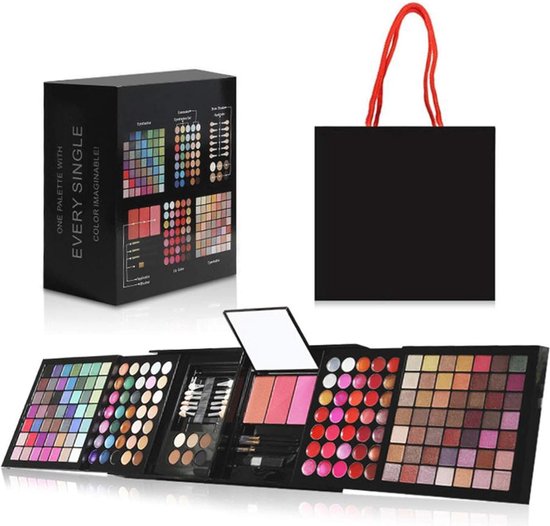 Meerkleurige Make-upkoffer met Oogschaduwpalet - Professionele Multifunctionele Set voor Creatieve Looks van Merkloos