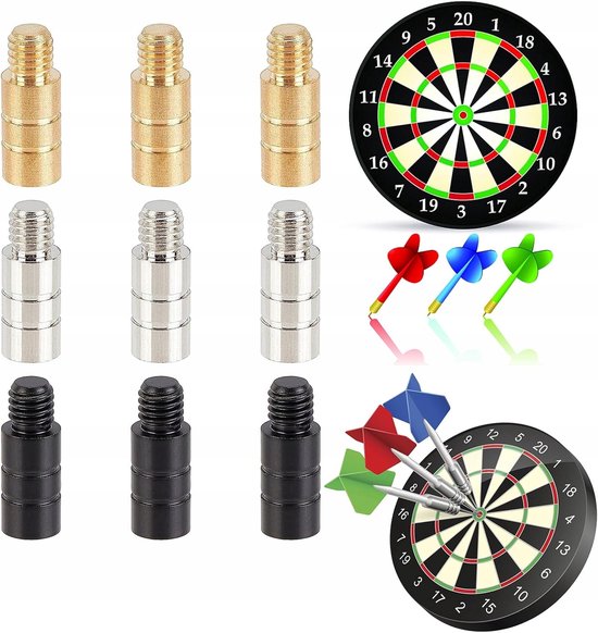 Messing Dart Gewichtjes 2g - 9 Stuks in 3 Kleuren - 2BA Schroefdraad