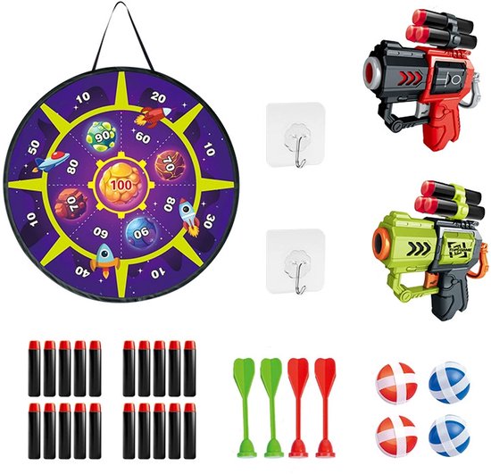 MIRO® Dartbord Voor Kinderen- Dartspel - Klittenband - Speelgoed Voor Kinderen - Complete Set - Shooting Game - Kindvriendelijk van MIRO®