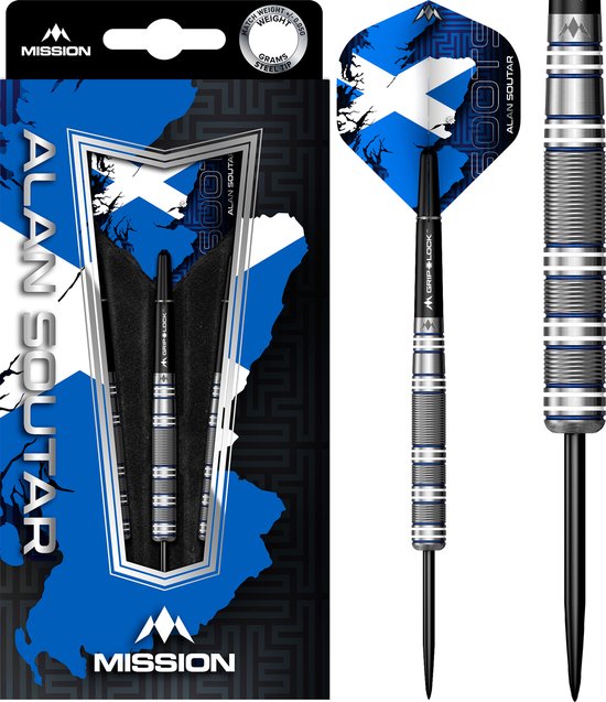Mission Alan Soutar Blue & White 90% - Dartpijlen - 28 Gram van Mission