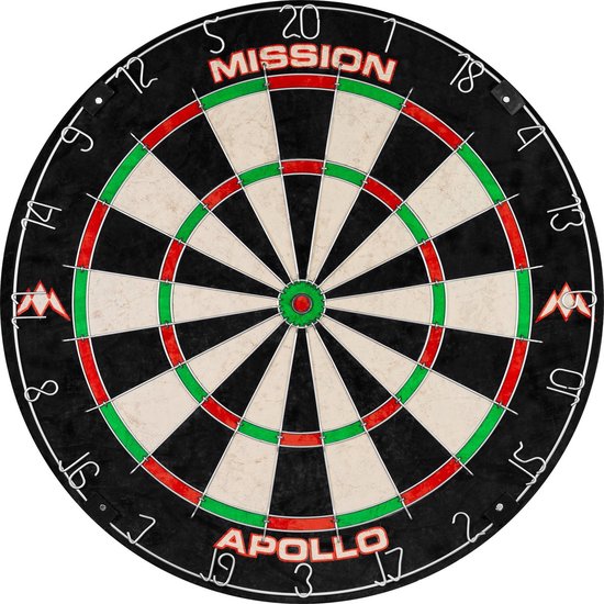 Mission Apollo Dartboard Set met 2 Sets Dartpijlen van Merkloos