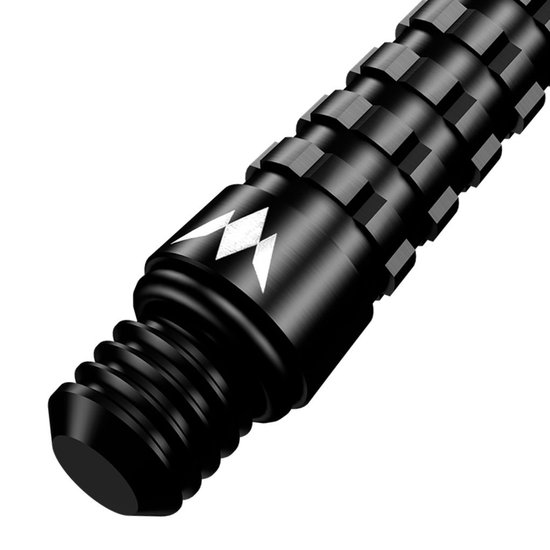 Mission Atom13 Anodised Metal Gripped Black - Dart Shafts van Merkloos