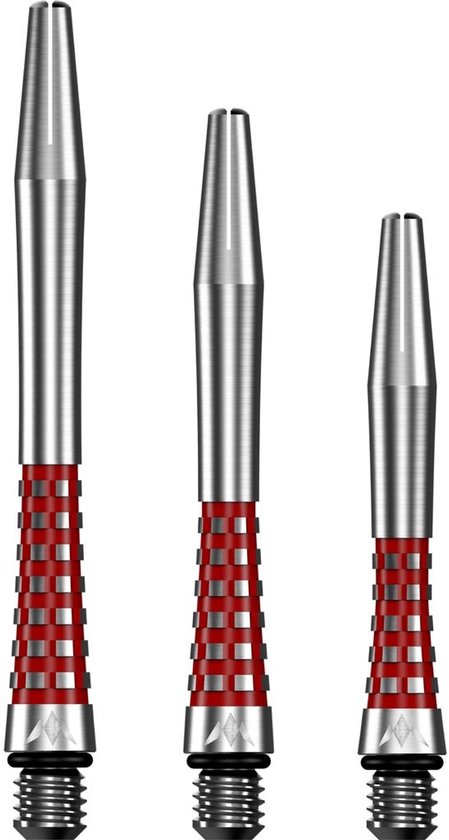 Mission Atom13 Naturel Metal Gripped Red - Dart Shafts van Mission
