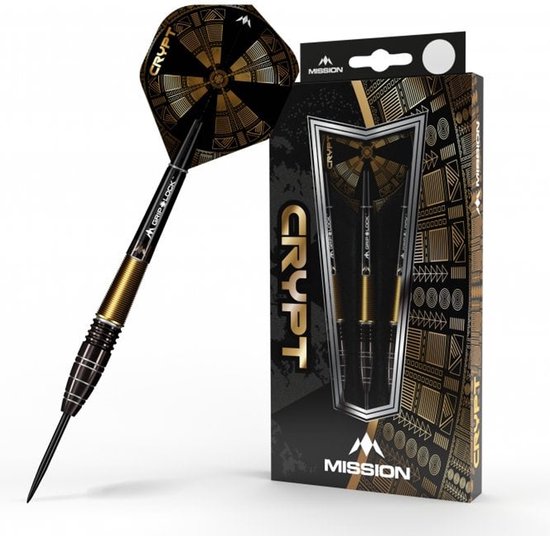 Mission Crypt Black & Gold PVD M1 90% - Dartpijlen van Mission