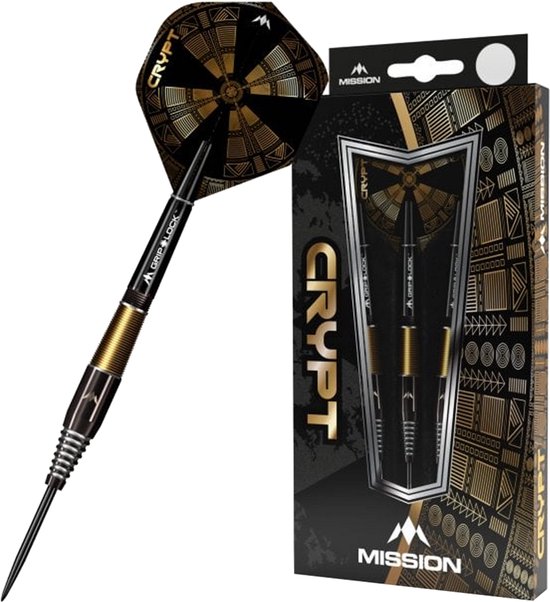 Mission Crypt Black & Gold PVD M2 90% - Dartpijlen