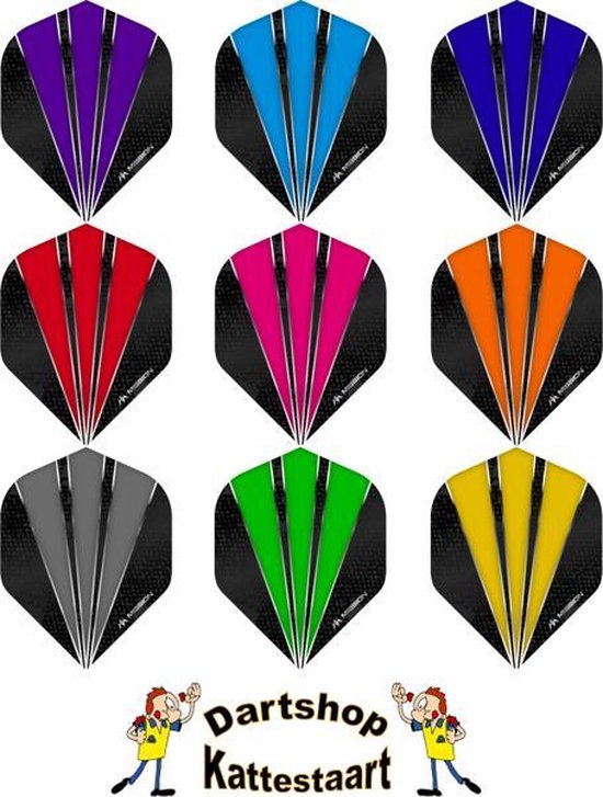 Mission Dart Flights 27x Flare van Merkloos