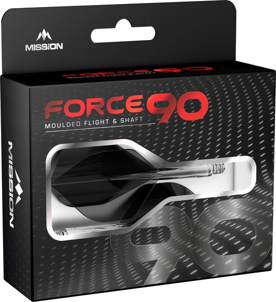 Mission Force 90 Gradient Transparent Black NO2 - Dart Flights van Mission