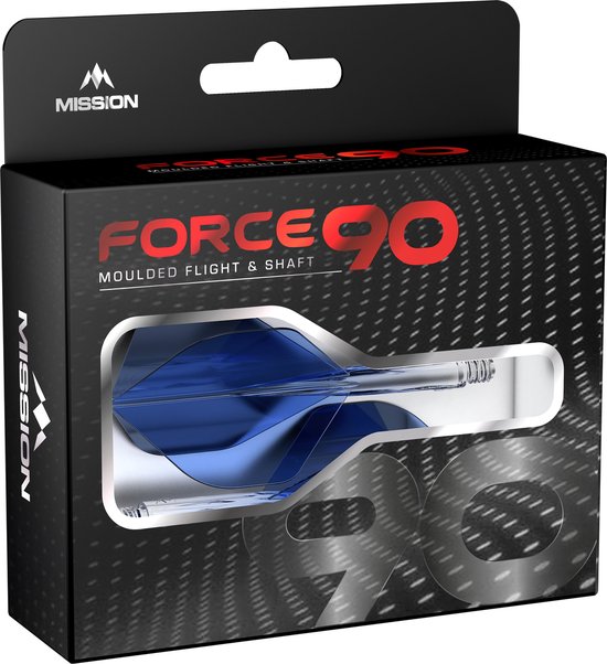Mission Force 90 Gradient Transparent Blue NO2 - Dart Flights van Mission