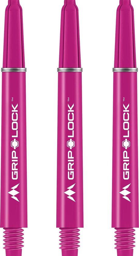 Mission Grip Lock Dart Shafts - Roze - Medium - (1 Set) van Mission