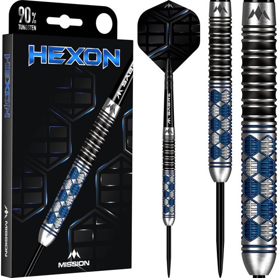 Mission Hexon Blue 90% - Dartpijlen van Mission