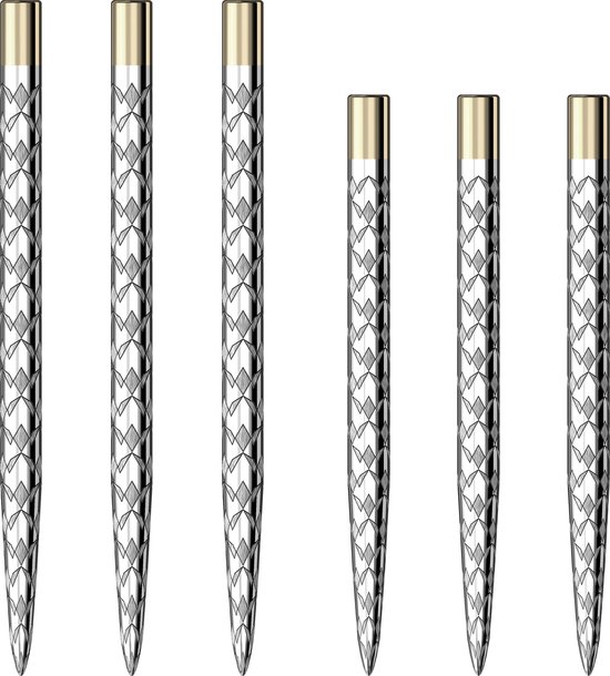 Mission Laser Plus Multi Logo Dartpunten Zilver - 32 mm van Merkloos