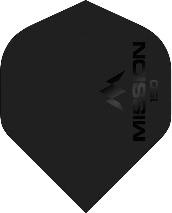Mission Logo Std NO2 Black - 150 Micron - Dart Flights van Merkloos