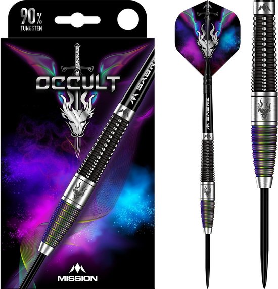 Mission Occult Darts Black & Coral 90% - Dartpijlen van Mission