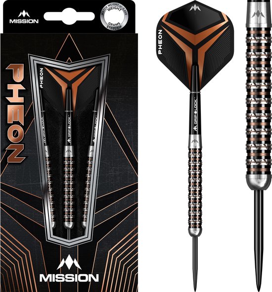 Mission Pheon Black & Bronze Electro 90% - Dartpijlen van Mission