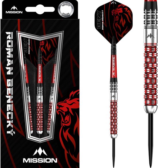 Mission Roman Benecky 90% - Dartpijlen - 24 Gram van Mission