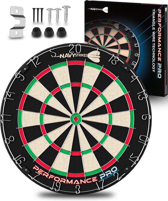 Navy Strikes Performance Pro Dartbord - A Klasse Sisal - Toernooi Afmeting - Flights Darts en Dart Shafts van N/A