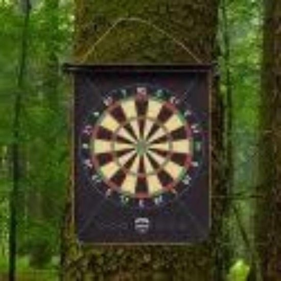 Outdoor Magnetisch Waterdicht Dartbord - Draagbaar - Geel en Rood Darts van Longfield Games