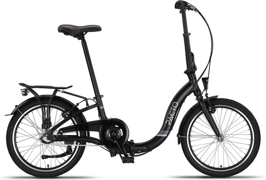 PACTO SEVEN FOLDING BIKE BLACK 3v VOUWFIETS PLOOIFIETS LAGE INSTAP FIETS ALUMINIUM van PACTO