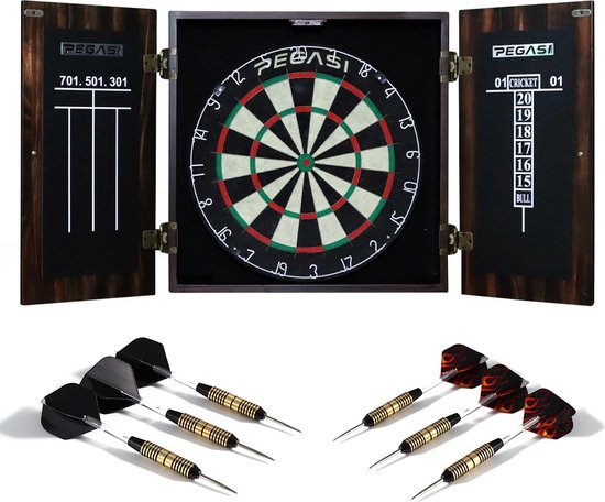 Pegasi dartbord cabinet set Pro van Pegasi