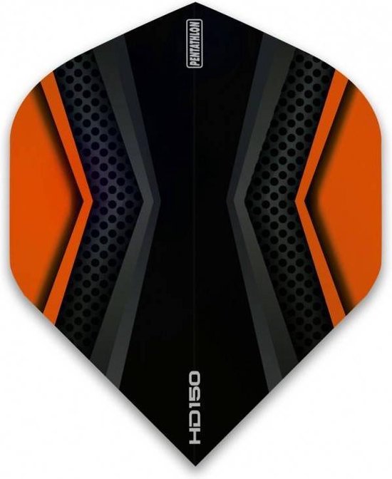 Pentathlon HD150 Black-Orange - Dart Flights van Merkloos