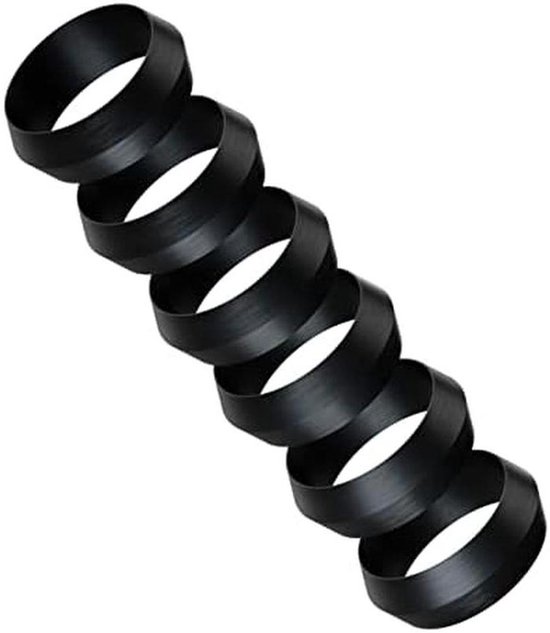 Piramide ringen - Dart accessoires - Verbeterde grip - Ergonomische vorm - 6 stuks - Zwart van Merkloos