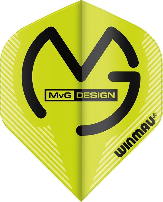 Player Mega Standard MVG Groen dart vluchten - 3 sets per pakket (9 dartvluchten in totaal) van Winmau