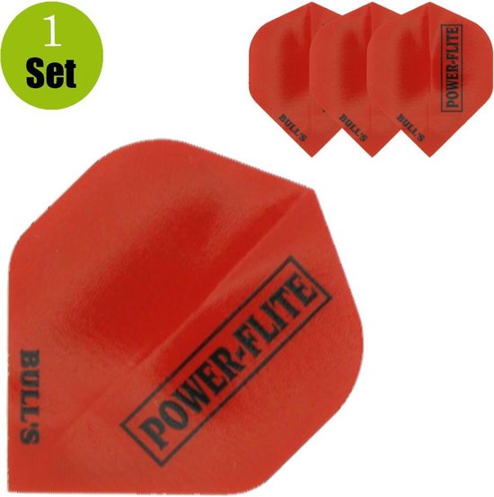 Powerflights Dartflights - Rood- (1 Set) van Powerflights