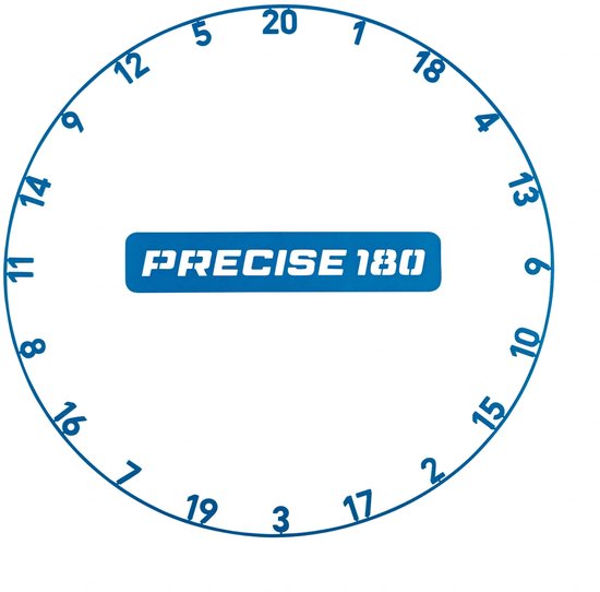 Precise180 Numberring Arctic Blue - Cijferring Dartbord van Merkloos