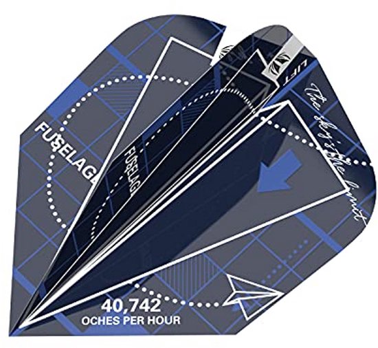 Pro Ultra Ten-X Dart Flights - Blauw - Perfect voor Dartsport van Merkloos