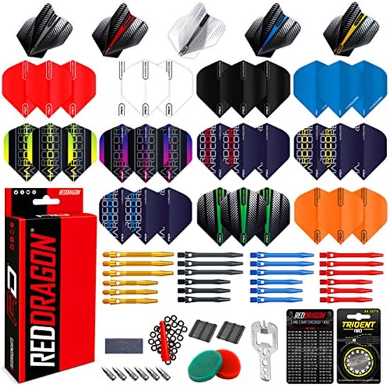 Professionele Dart Accessoires Set - Compleet met Dart Flights, Schachten, Grip Wax en Meer van Merkloos