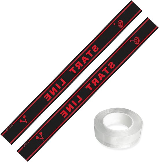 Professionele Dart Oche Line Mat van Vilt met Rubber Onderkant, Antislip Darts Gooi Marker, Inclusief Dubbelzijdige Tape voor Precisie en Stabiliteit