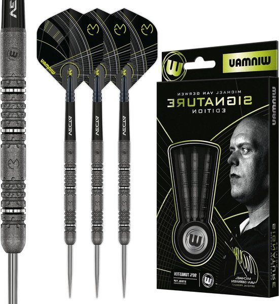 Professionele Dartpijlen - Dartset Stalen Pijl - Competitie Darten - 90% Wolfraam Barrels - 22G - Mat Zwart