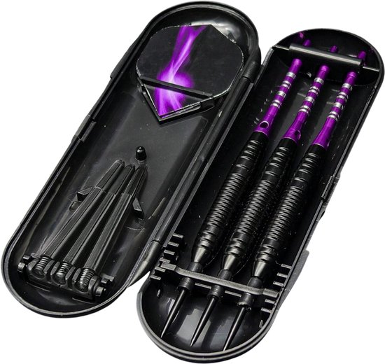 Professionele Darts Set 22 g met Draagbare Case – Training & Spelplezier - Paars van Merkloos