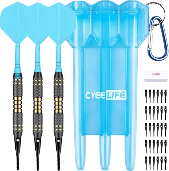 Professionele Soft Tip Darts Set 18g met Draagtas en 30 Extra Dart Tips voor Elektronisch Dartbord