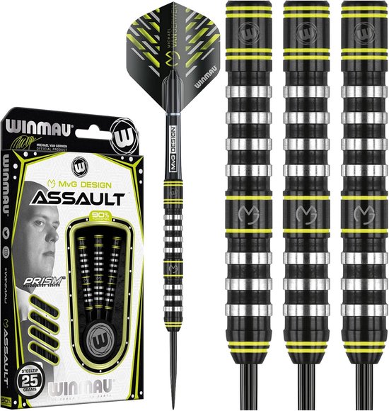 Professionele Tungsten Darts Set 25 gram met Flights en Stelen - Hoge Grip