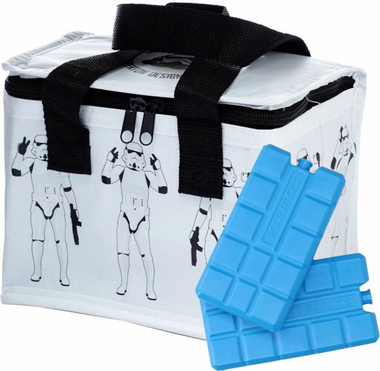 Puckator Kleine lunch koeltas met 2x koelelement - Stormtrooper print - 4,4 liter van Puckator.