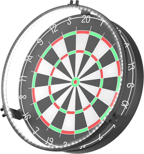QIN® Dartbord Surround Ring - Dartbord Verlichting - Dartsbord - Zwart - 47cm x 47cm x 13cm