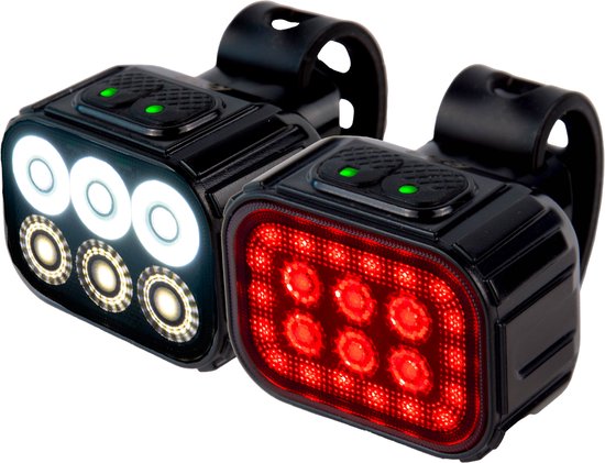 R2B Fietslicht Voor en Achter - Fietslamp USB-C Oplaadbaar - Fietslampjes LED Set Wit en Rood - Fietsverlichting Waterdicht - Voorlicht & Achterlicht Fiets van R2B
