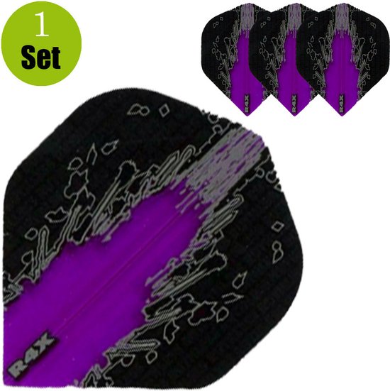R4X High Impact Dartflights - Paars van Merkloos