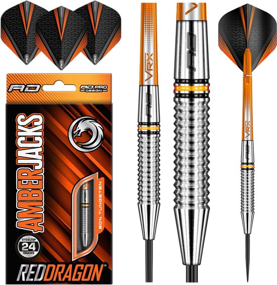RED DRAGON - Amberjack 17: Steeltip Tungsten Dartpijlen Professioneel - 24 gram van Red Dragon