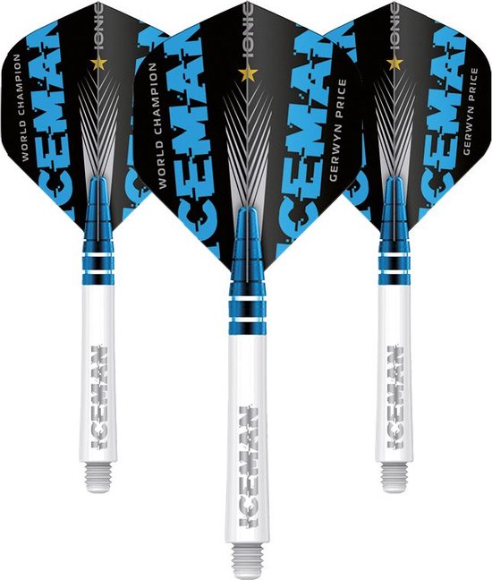 Red Dragon Dart Flights & Shafts Combo 45 Gerwyn Price World Champion White van Red Dragon