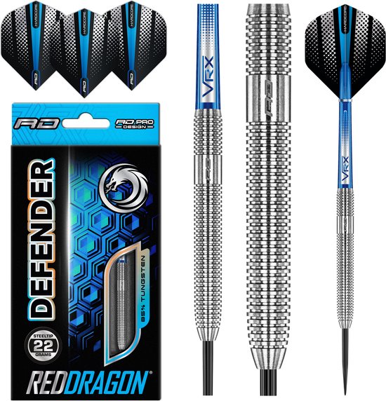 RED DRAGON - Defender: Steeltip Tungsten Dartpijlen Professioneel - 22 gram van Red Dragon