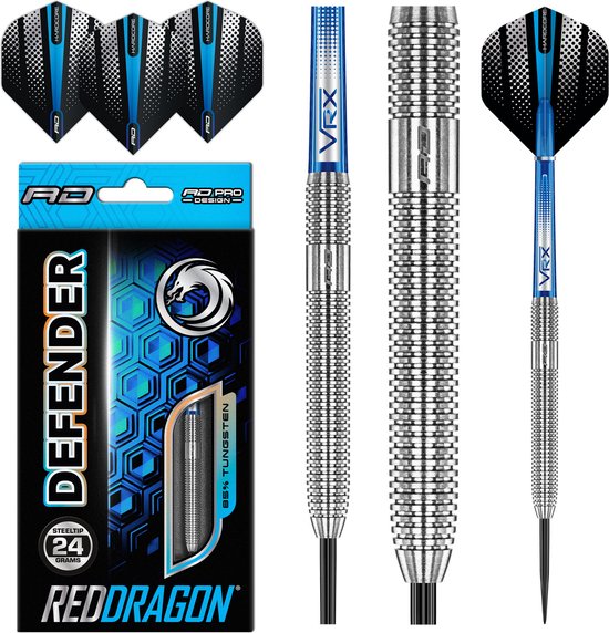 RED DRAGON - Defender: Steeltip Tungsten Dartpijlen Professioneel - 24 gram van Red Dragon
