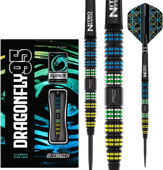 Red Dragon Dragonfly Black Tapered 95% - Dartpijlen 23 Gram van Red Dragon