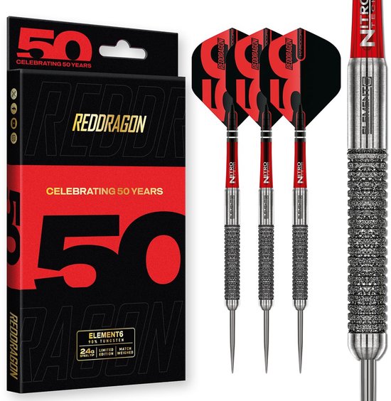 Red Dragon Element 6 B Anniversary Limited Edition 90% - Dartpijlen van Merkloos