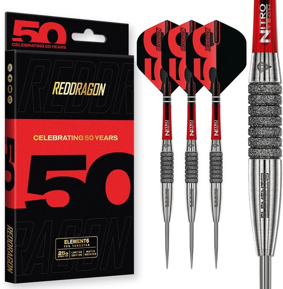 Red Dragon Element 6 C Anniversary Limited Edition 90% - Dartpijlen