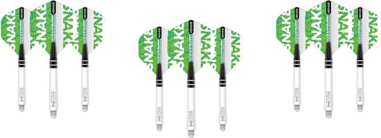 Red Dragon Flights & Shafts Combo 18 Peter Wright Ionic Groen van Red Dragon